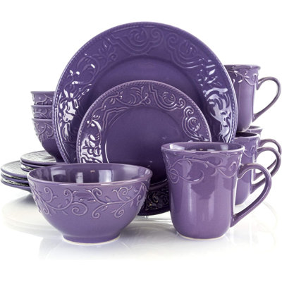 Purple dish set hotsell